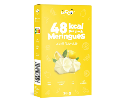 Zdrowa żywność LOCCO 48 kcal Niskokaloryczne bezy proteinowe Cytrynowe